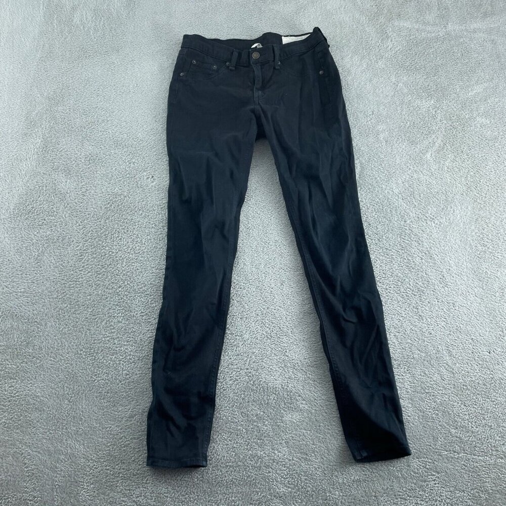 Rag & Bone Black Plush Legging Jeans Womens 27 Slim Fit 5855